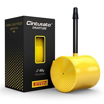 Chambre à air Pirelli SMARTUBE Unisex Adulte - Jaune - 700x23/32c - Valve Presta 60mm - 1