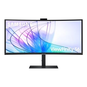 Samsung ViewFinity S6 S34C652VAU - S65VC Series - écran LED - incurvé - 34" - 3440 x 1440 UWQHD @ 100 Hz - VA - 350 cd/m² - 3000:1 - HDR10 - 5 ms - HDMI, DisplayPort, USB-C - haut-parleurs - noir - 1