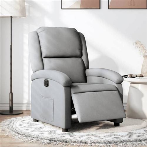 Vidaxl Gris/Clair Fauteuil Électrique Réglable Tissu - Image 2