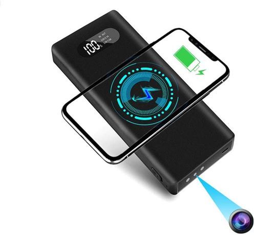Batterie Cam&eacute;ra Espion Full HD 1080p Powerbank Vision IR D&eacute;tection Mouvement + SD 8Go YONIS 