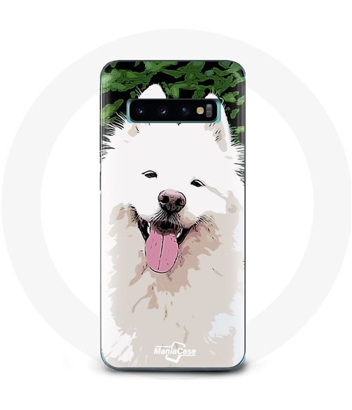 Coque pour Samsung Galaxy S10 Samoyède Blanc Race de chiens Maniacase