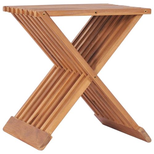 Sgabello Pieghevole 40x32x45 Cm In Legno Massello Di Teak Vidaxl