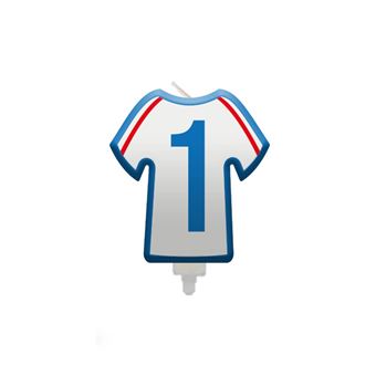 bougie chiffre 1 maillot france football 8cm - générique 008bbc1 - 1