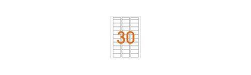 Agipa Etiquettes - Adhésif amovible - blanc - 19 x 38 mm 300 étiquette(s) (10 feuille(s) x 30) étiquettes