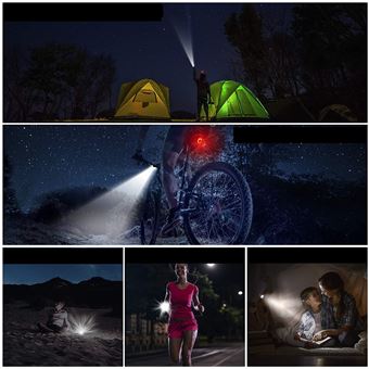 Casque de vélo Lumière Phare Led Lampe Lampe Lampe Pour Nuit