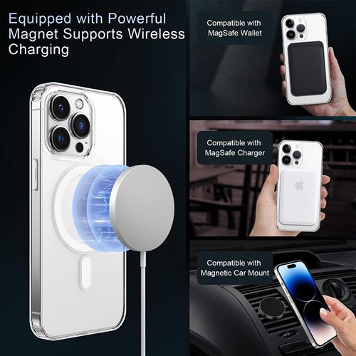 Coque Magnétique IPhone 12 Pro Max Argentée Avec Objectif Caméra - TPU Antichoc