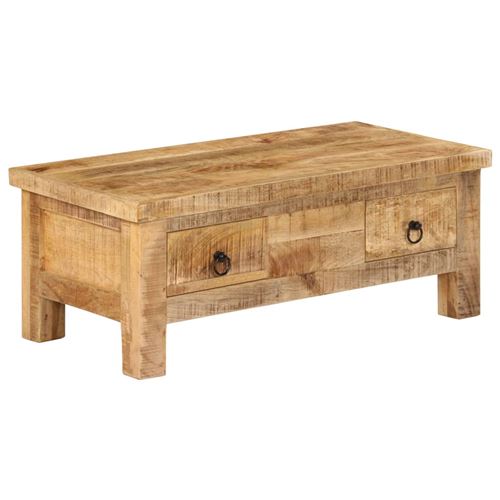 vidaXL Table basse 90 x 45 x 35 cm Bois de manguier massif