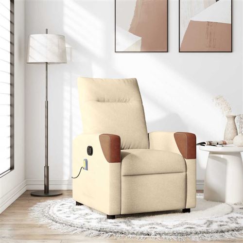 Non Communiqué Crème Vidaxl Fauteuil De Massage, Relaxation Tissu