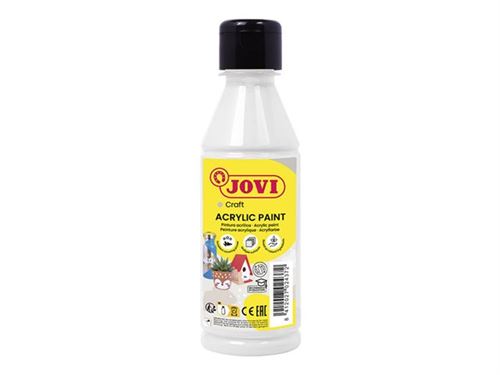 JOVI - Peinture - acrylique à base d'eau - blanc - satin - 250 ml