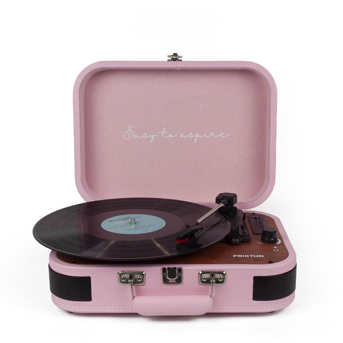 Platine Vinyle PRIXTON VC600 avec Bluetooth - Tourne-disque lecteur et convertisseur de vinyle - Couleur Rose