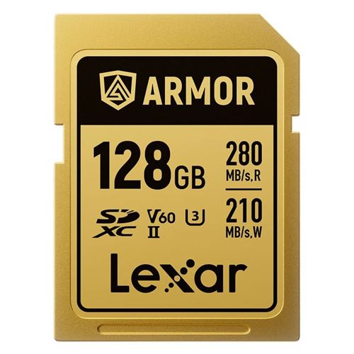 Lexar Armor Gold Stainless Steel SDXC Card 128GB