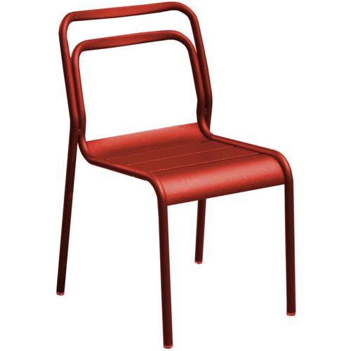 Proloisirs - Chaise en aluminium Eos rouge