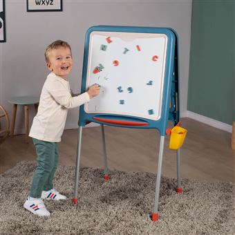 Hape - Tableau Enfant 2 en 1 en Bamboo - Tableau Double Face Évolutif sur Pieds