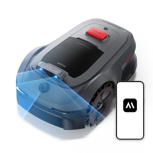 MOVA  ViAX 500 EU &ndash; 500 m&sup2;, AI UltraEyes&trade; 2.0 360&deg; LiDAR, Cartographie 3D, Multi-Zone, Trajectoire en U 