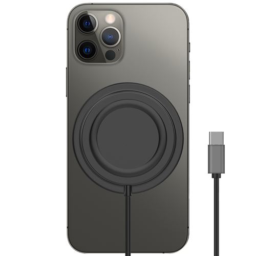 Chargeur sans fil Anti-dérapant USB-C vers MagSafe Noir Accezz