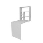 Table de maquillage en bois "Sedir" - 90 x 59 x 74 cm - Blanc