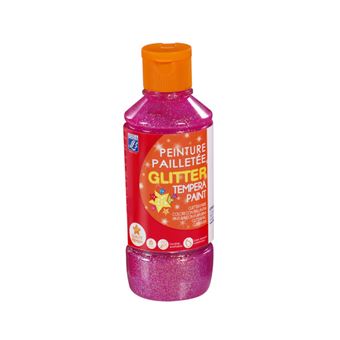 Peinture Acrylique Pailletée Rose MÉGACRÉA - 75 Ml, Idéale DIY, Loisirs Créatifs, Brillant Et Couvrant