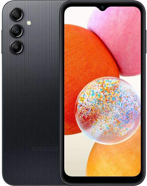 Smartphone Samsung Galaxy A14 noir 6.6 stockage 128 Go