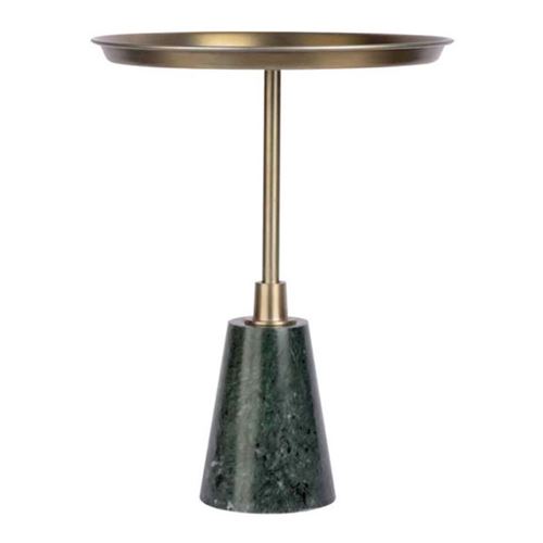Kayoom Beistelltisch "Grant 125, aus Handmanufaktur" 1 Stk. tlg. Runder Tisch, Ablagefläche aus Metall, Sockel aus Marmor