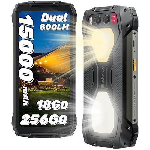 Smartphone Robuste - Blackview - Bv7300 - 6.67" Hd+Ips - 18Go Ram - 15000Mah - Étanche