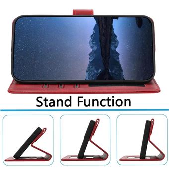 Coque Pour Motorola Moto G14 4G, Premium Flip PU Cuir Housse Étui Protection Rabat Clapet Portefeuille Phone Case Magnétique Antichoc Béquille Cover Pour Motorola Moto G14 4G, Violet Profond