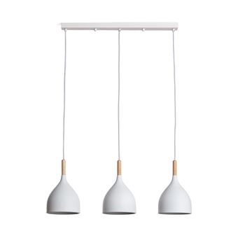 TechBrey Suspension Métal et Bois Karlek Blanc - 1