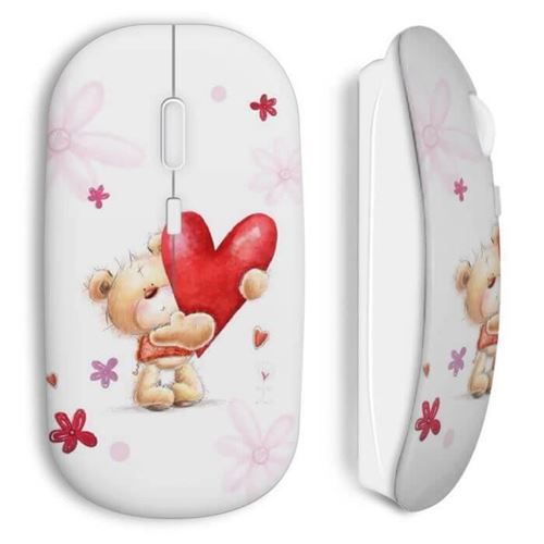 Souris Sans Fil Ourson Coeur Minion Maniacase