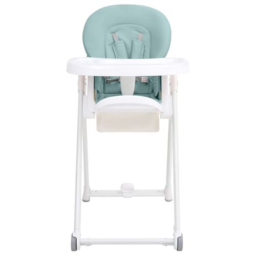 vidaXL Chaise haute bébé Turquoise Aluminium