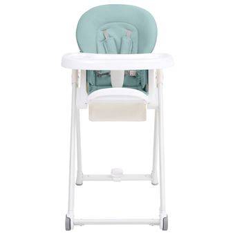 vidaXL Chaise haute bébé Turquoise Aluminium - 1