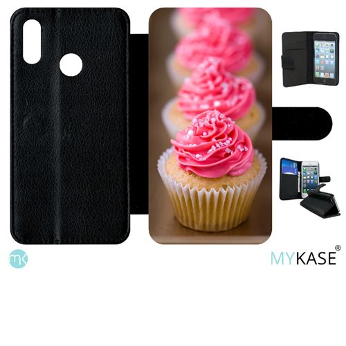 Etui My-Kase pour P smart 2019 - quatre petits cupcakes - Simili-cuir Noir