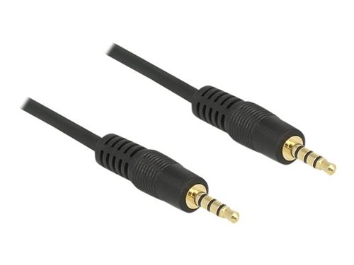 Delock Noir 83435 Câble Audio 1 M 3,5Mm - Neuf - Image 3