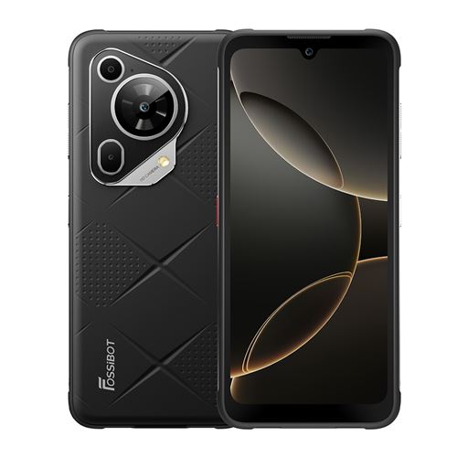 Smartphone Fossibot F112 Pro -6.88 -24Go -256Go -7150mAh-50MP-16MP,Empreinte digitale-NFC-Dual SIM 4G Android 14-Téléphone Portable -Noir-324g