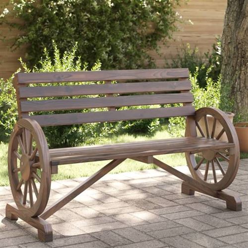VIDAXL - Banc de Jardin - 2 Places - Bois - Image 3