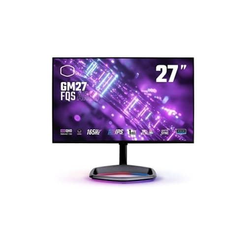 Cooler Master GM27-FQS ARGB - Écran LED - 27 - 2560 x 1440 QHD @ 165 Hz - AHVA - 300 cd/m² - 1000:1 - HDR10 - 1 ms - 2xHDMI. DisplayPort. USB-C
