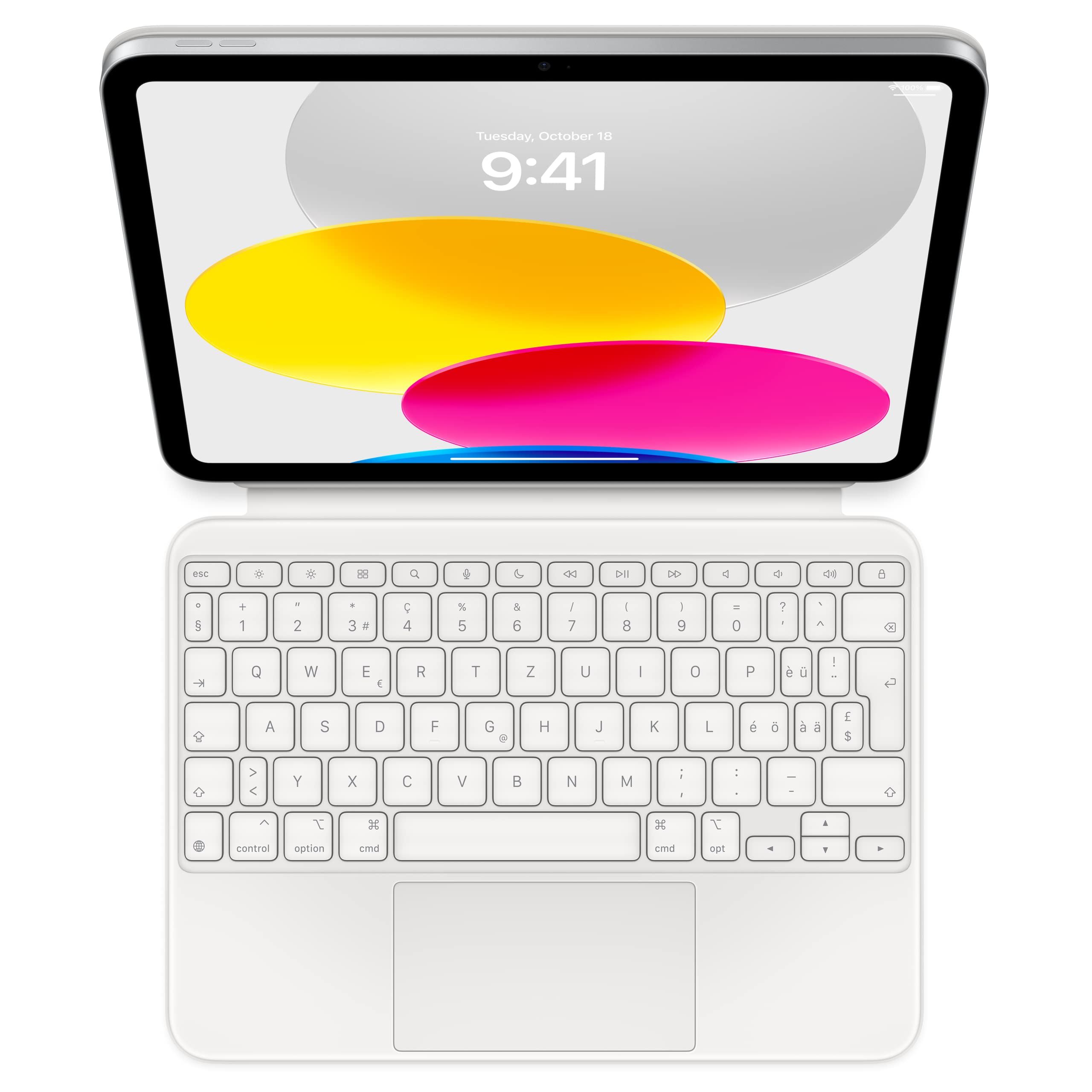 Apple iPad Magic Keyboard Folio ホワイト Apple Magic Keyboard Folio - Tastatur und Foliohülle - mit