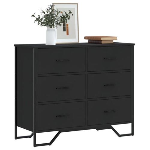 VIDAXL - Commode - Noir - 91x35,5x74,5 cm - Image 2