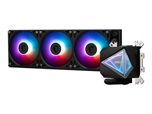 MSI MAG CORELIQUID I360 - Système de refroidissement liquide de processeur - Taille de radiateur : 360 mm - (pour : LGA1150, LGA1151, LGA1155, LGA1156, LGA1200, LGA1700, AM4, AM5) - cuivre - 120 mm - État correct N/A sur Fnac