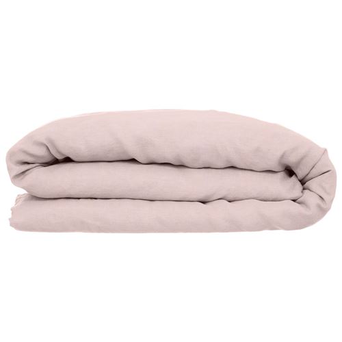Housse de couette 100% lin 260x240 cm rose - atmosphera