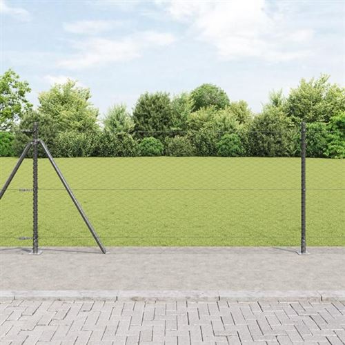 Vidaxl Clôture Hexagonale Avec Base En Béton 100 X 1 M - Image 2