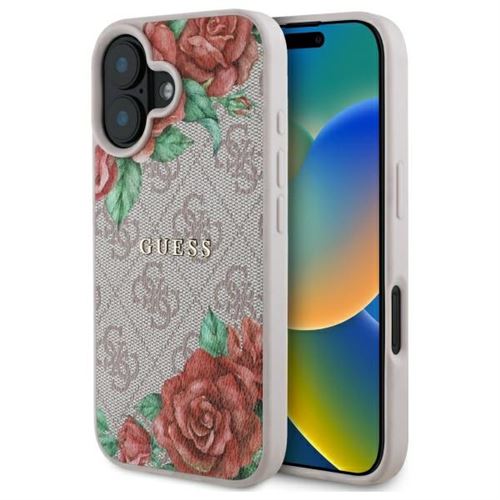 Guess Rose Étui Pour Iphone 16 6.1 Étui Rigide 4G Flowers Print Magsafe - Neuf - Image 4