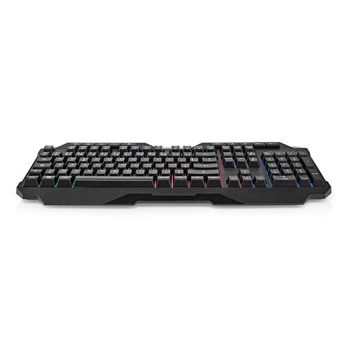 Nedis - Clavier - filaire, jeux - rétro-éclairé - USB - AZERTY - Français - noir