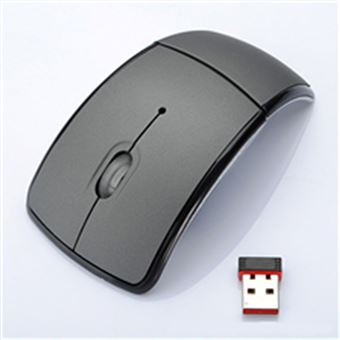 Inphic Souris Sans Fil Rechargeable, Optique 2400 DPI, 2.4G Silence, Ergonomique Pour Ordinateur, PC, Mac, Noir