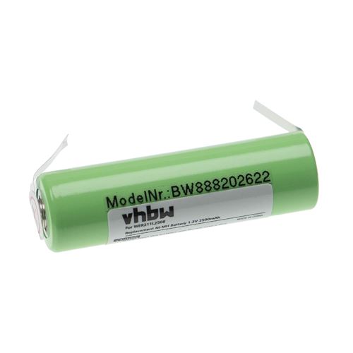 vhbw Batterie compatible avec Panasonic ER200, ER210, ER211 rasoir tondeuse électrique (2500mAh, 1,2V, NiMH)
