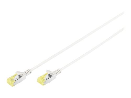 DIGITUS - Cordon de raccordement - RJ-45 (M) pour RJ-45 (M) - 10 m - 3.65 mm - U / FTP (Paire torsadée blindée) - CAT 6a - sans halogène moulé sans crochet - gris