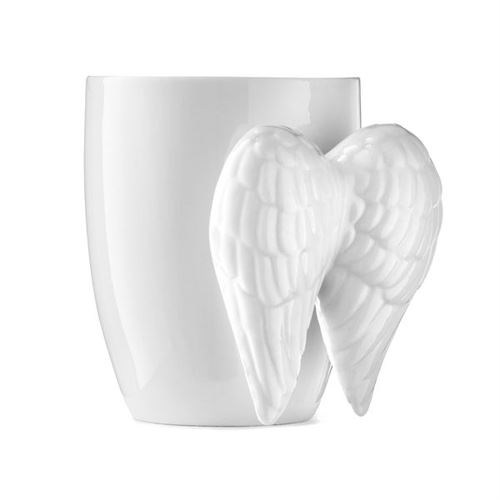 Non Communiqué Multi Mug À Anse Ailes D'ange Blanc Tasse Originale