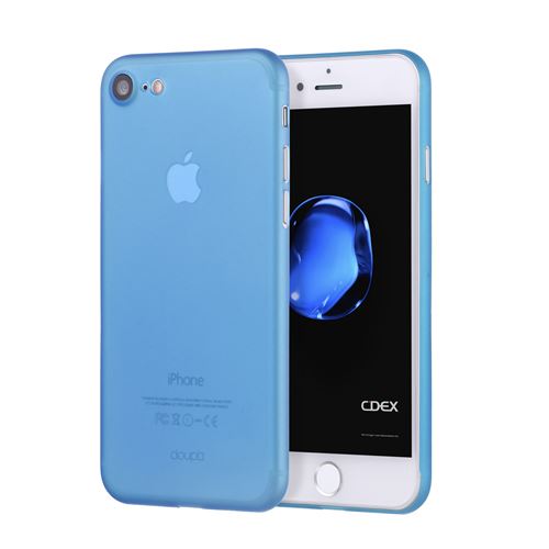 doupi UltraSlim Coque pour iPhone 8 / 7 (4,7 pouces), fin mat ultra mince et ultra léger Bumper Cover Housse de Protection, bleu