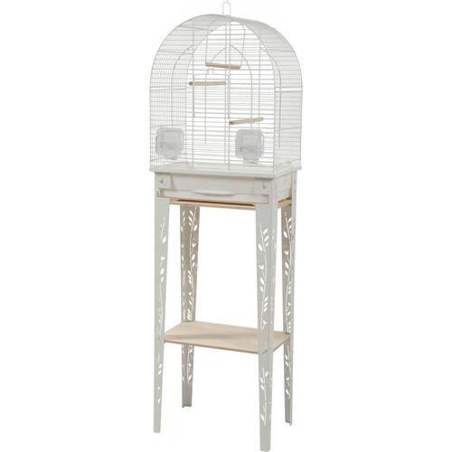 Meilleurs prix pour Cage et meuble CHIC PATIO. taille S. 38 x 24.5 x hauteur 123 cm. couleur blanc. - zolux - ZO-104183BLC