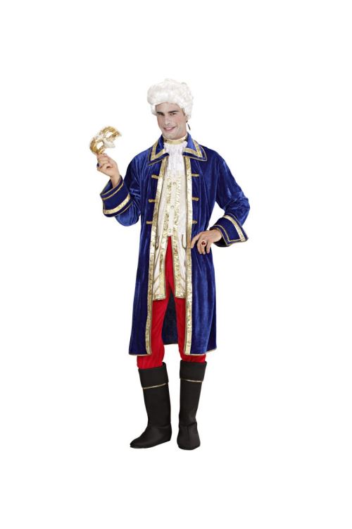 Costume Marquis Casanova Adulte - Bleu - XL