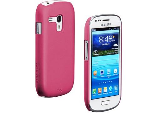 Coque Case-mate Barely rose Samsung Galaxy S3 mini i8190 toucher gomme