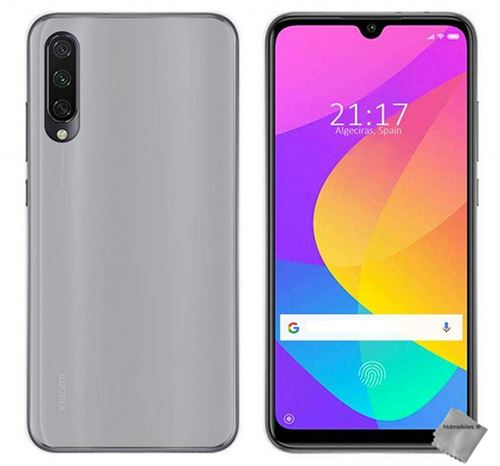 Housse etui coque pochette silicone gel fine pour Xiaomi Mi A3 Lite + verre trempe - BLANC TRANSPARENT - htdmobiles